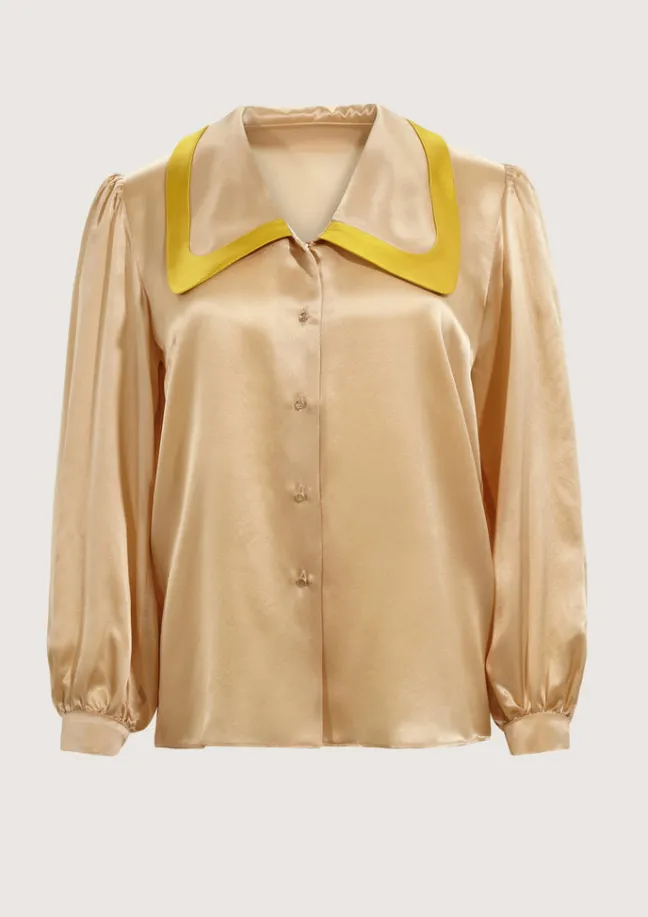 Baseball Nude Blouse|Flabelus