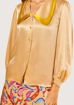 Baseball Nude Blouse|Flabelus