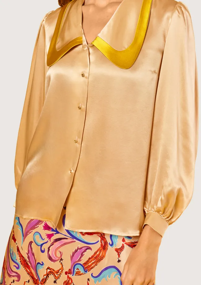 Baseball Nude Blouse|Flabelus
