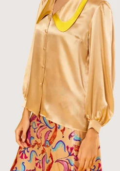 Baseball Nude Blouse|Flabelus