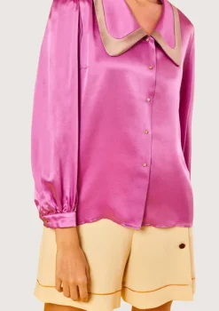 Baseball Pink Blouse|Flabelus Hot