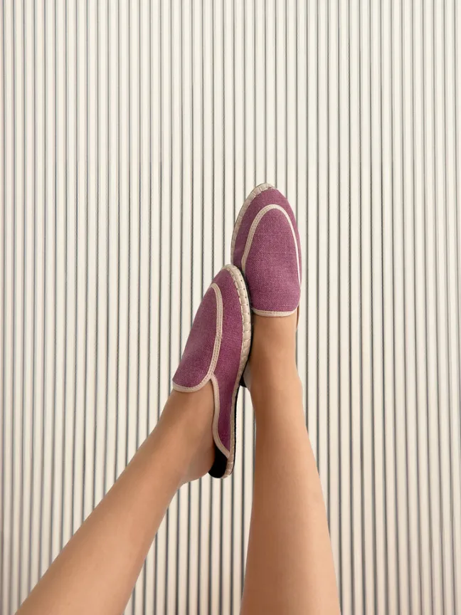 Bruna Linen Plum|Flabelus Online