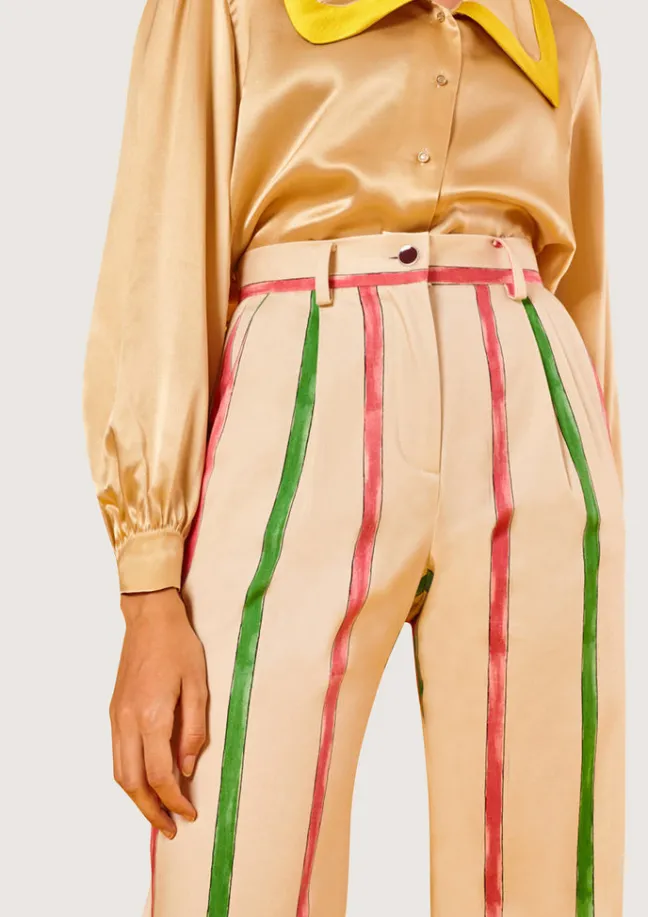 Coco Baseball Striped Pants|Flabelus New