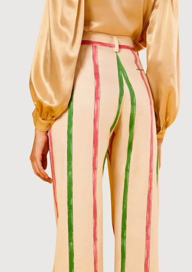 Coco Baseball Striped Pants|Flabelus New