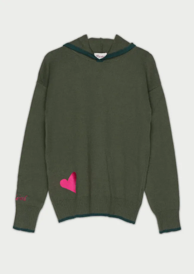DORMOUSE HOODED JUMPER KHAKI|Flabelus