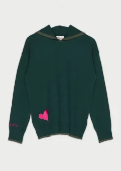 DORMOUSE HOODED JUMPER PETROL|Flabelus New