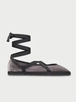 Eichiro Velvet Ribbon Grey|Flabelus Outlet