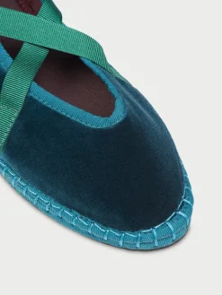 Eichiro Velvet Ribbon Petrol Green|Flabelus Hot
