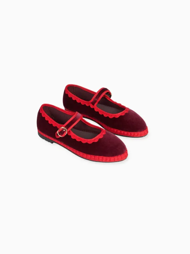 x La Coqueta Kids Burgundy|Flabelus Sale