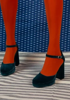 Flamenco Heels Petrol|Flabelus Best