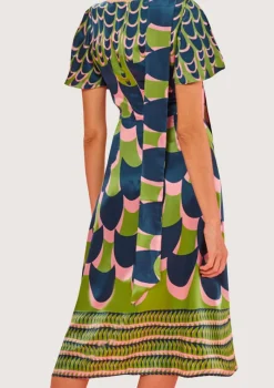 Jean Pool Green Dress|Flabelus Best