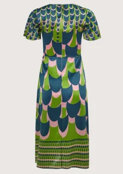 Jean Pool Green Dress|Flabelus Best