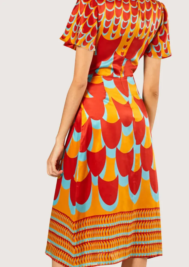 Jean Pool Red Dress|Flabelus Best
