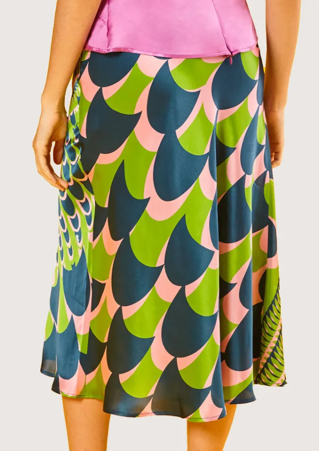 Jean Roller Green Skirt|Flabelus New
