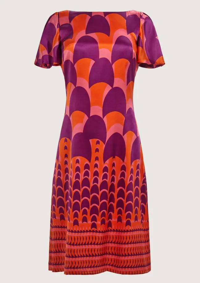 Jean Swim Orange Dress|Flabelus Best