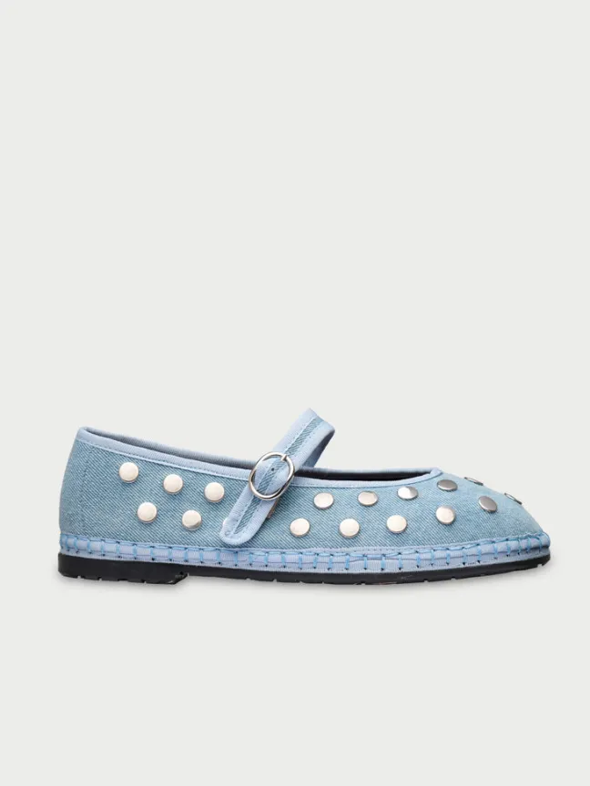 Mae Silver Light Denim|Flabelus New