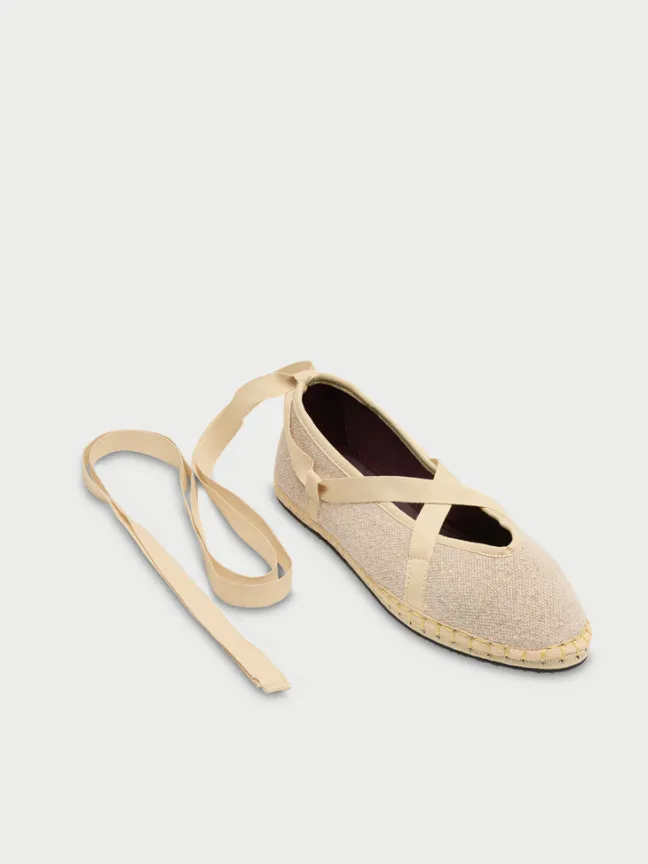 Ribbon Linen Cream|Flabelus Discount