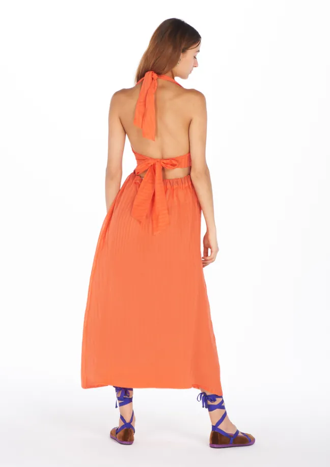 Zhou Orange Dress|Flabelus Hot
